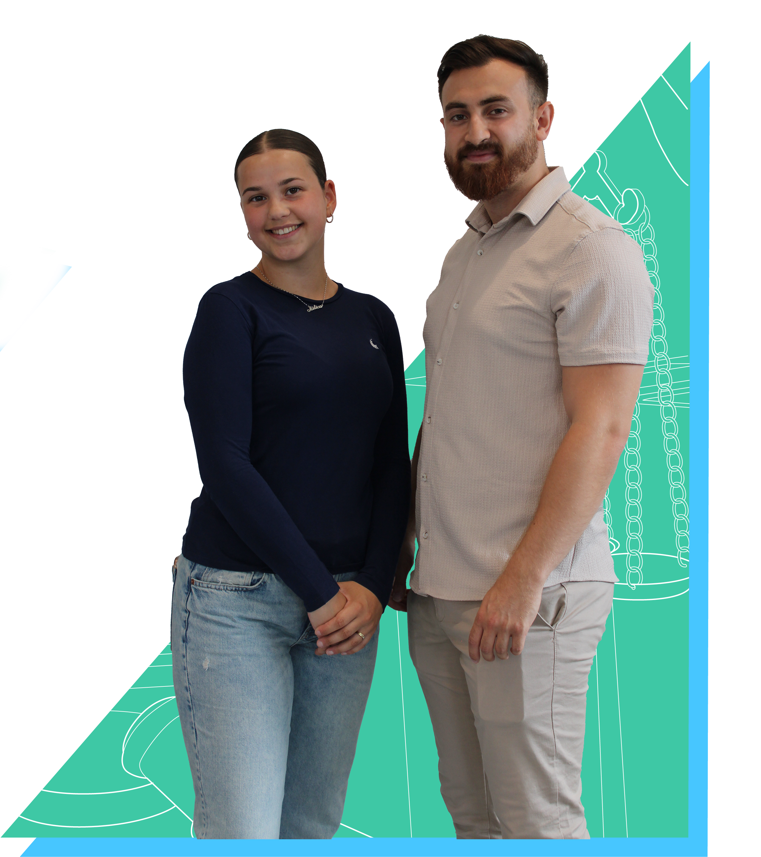 Milicia und Deniz sind Auszubildende bei der Stadt Bochum.